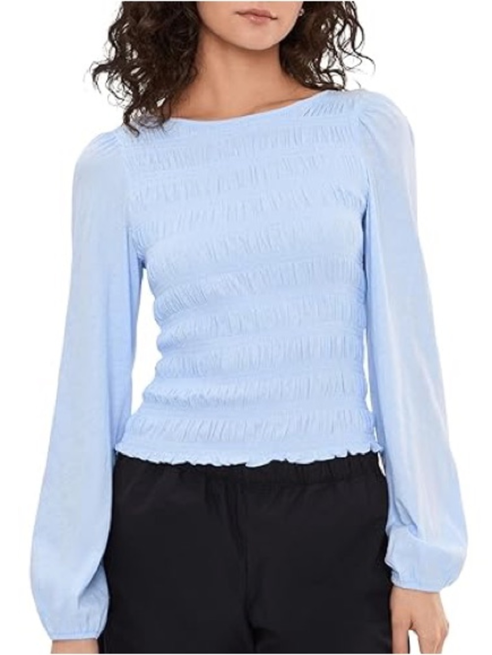 Madewell Smocked Boatneck Top